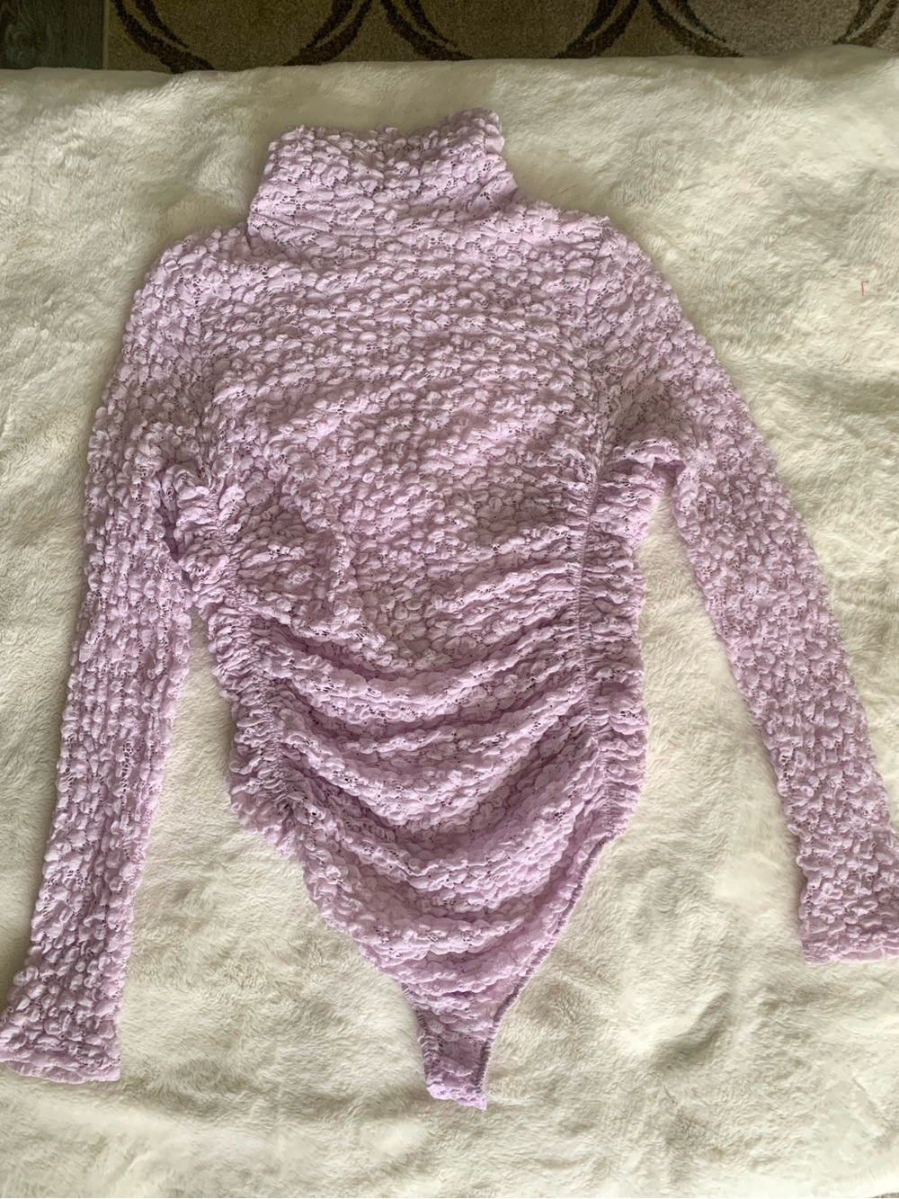 New lacey ruched bodysuit